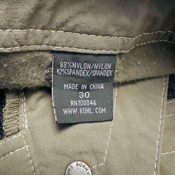 Kuhl Renegade Hiking Shorts Olive Green Men’s 30 - Picture 9 of 9